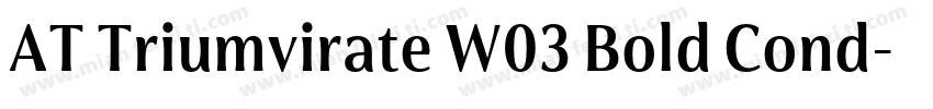 AT Triumvirate W03 Bold Cond字体转换